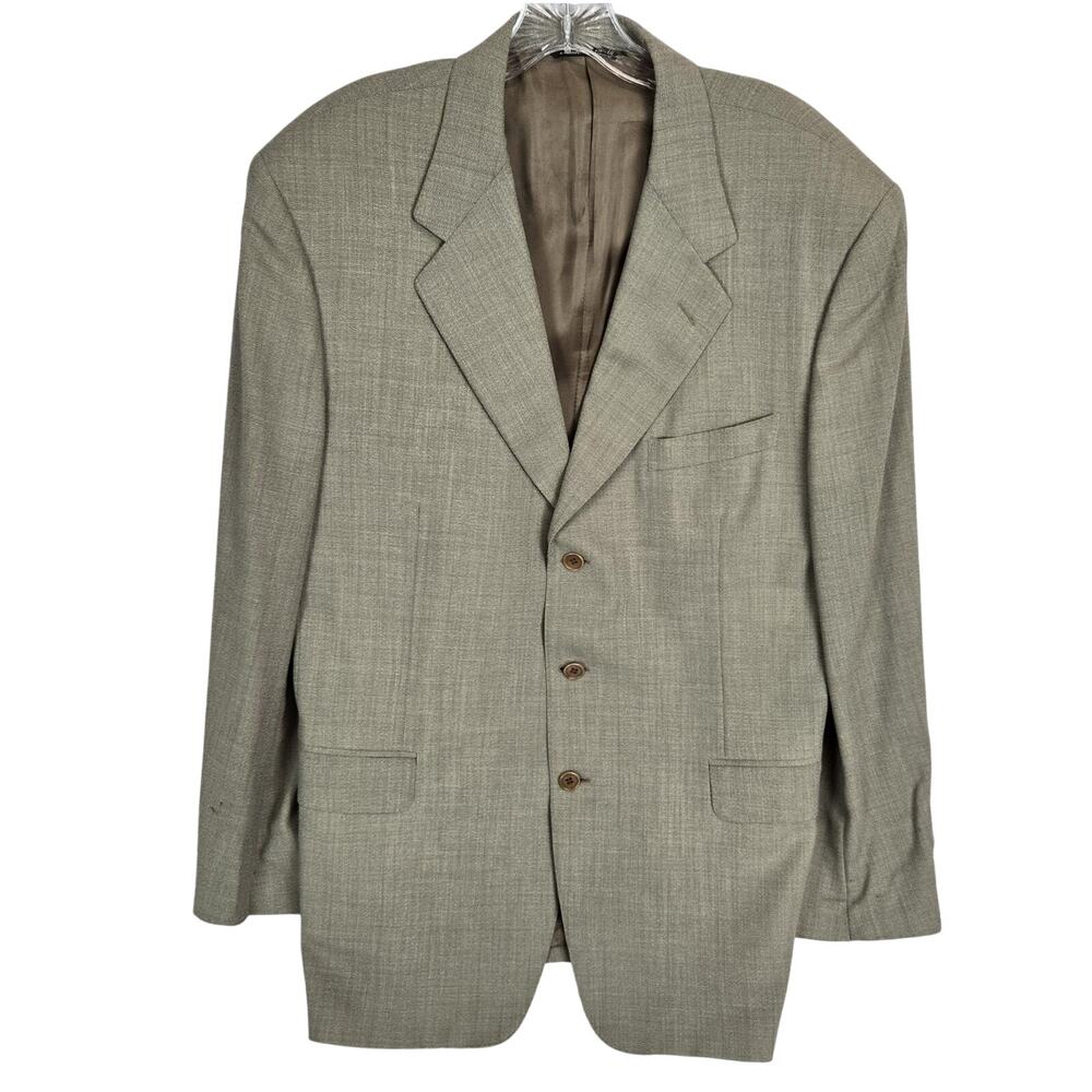 Canali Men's Wool Sport Coat Sz 52R US (42) Italy 3 Button Blazer Jacket Flawed